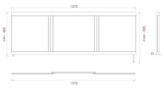 Экран под ванну Onika Одио Нова 516006 160см белый